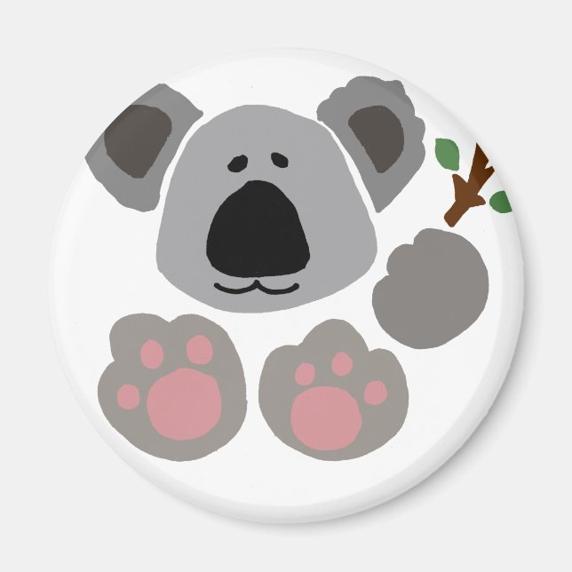Funny Baby Koala Bear Art Magnet (Front)