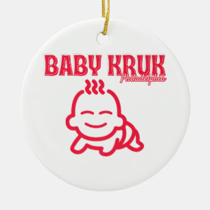 Funny Baby Kruk Philadelphia Premium Ceramic Tree Decoration