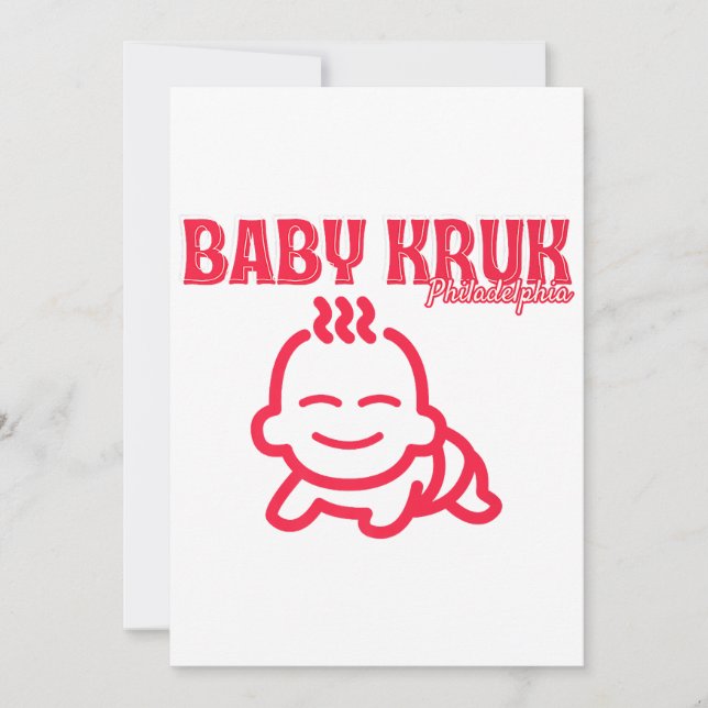 Funny Baby Kruk Philadelphia Premium  Invitation (Front)