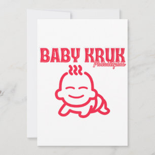 Funny Baby Kruk Philadelphia Premium  Invitation