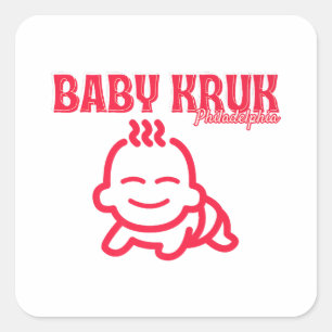 Funny Baby Kruk Philadelphia Premium  Square Sticker