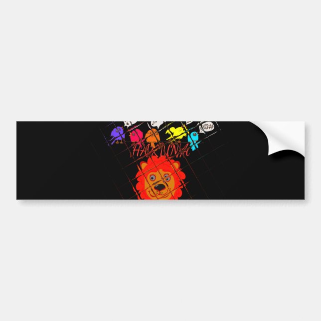 Funny Baby Lion King: Hakuna Matata Art Design Bumper Sticker (Front)