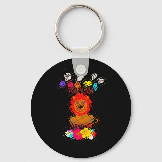 Funny Baby Lion King: Hakuna Matata Art Design Key Ring (Front)