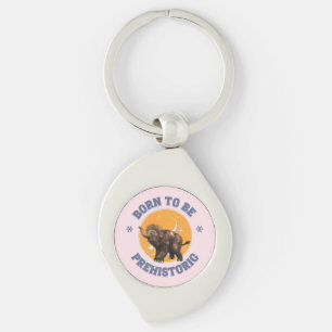 Funny Baby Mammoth Prehistoric Birthday Key Ring