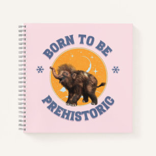 Funny Baby Mammoth Prehistoric Birthday Notebook