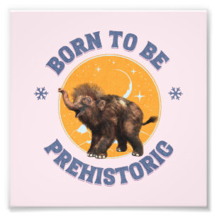 Funny Baby Mammoth Prehistoric Birthday Photo Print