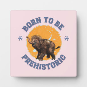 Funny Baby Mammoth Prehistoric Birthday Plaque