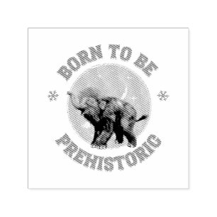 Funny Baby Mammoth Prehistoric Birthday Self-inking Stamp