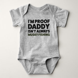 Funny Baby Musky Fishing Jersey Bodysuit Shirt