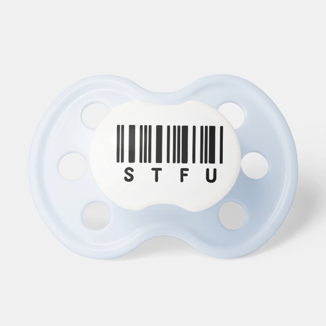 Funny Baby Pacifiers STFU - Blue (Front)