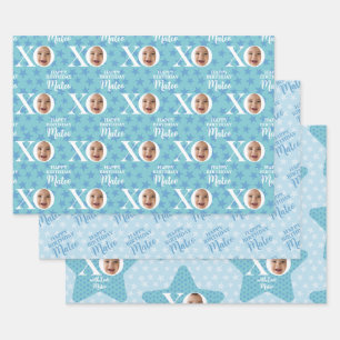 Funny Baby Photo Collage Personalised  Wrapping Paper Sheet