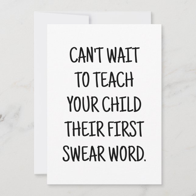 Funny Baby Shower Congrats Card for New Mum (Front)