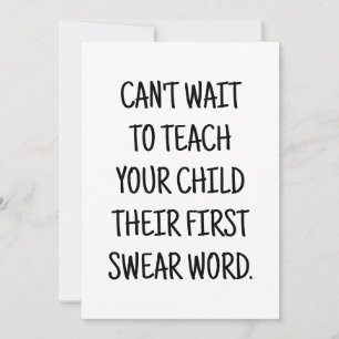 Funny Baby Shower Congrats Card for New Mum