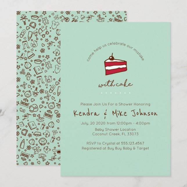 Funny Baby Shower Invitation (Front/Back)