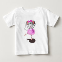 Funny Baby T-Shirt Ballerina Mouse Ballet Dancer