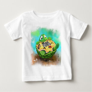Funny Baby T-Shirt Turtle Ladybug Playing Chess