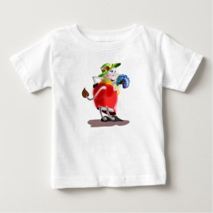Funny Baby T-Shirt with Modern Cow