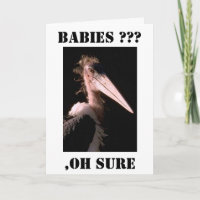 FUNNY BABY THE SARCASTIC STORK HUMOR Congrats CARD
