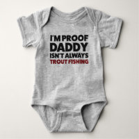 Funny Baby Trout Fishing Jersey Bodysuit Shirt