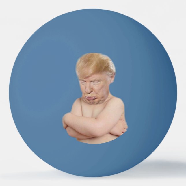 Funny Baby Trump Ping Pong Ball (Front)