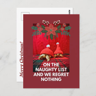 Funny Baby Turtles Best Friends Naughty List  Postcard