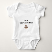 Funny baby vest - poo ice cream maker