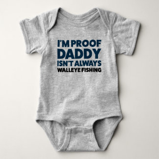 Funny Baby Walleye Fishing Jersey Bodysuit Shirt