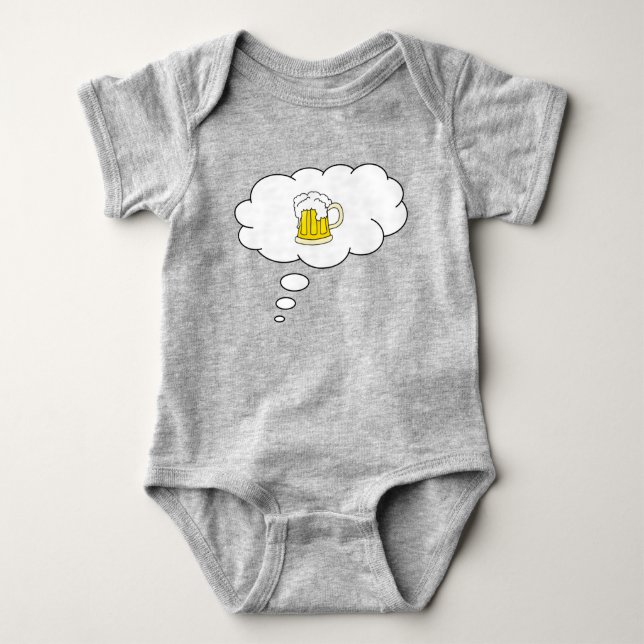 Funny Baby's First Beer Dream Baby Bodysuit (Front)