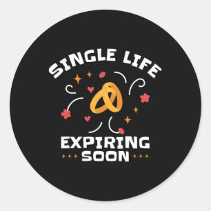 Funny Bachelor Bachelorette Party Single Life Jga  Classic Round Sticker