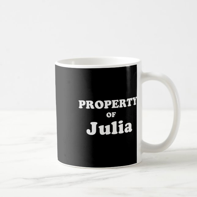 Funny Bachelor Gifts For Groom Property Of Julia  Coffee Mug (Right)