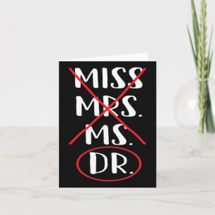 Funny Bachelor Master Doctorate Degree Dr Phd  Card