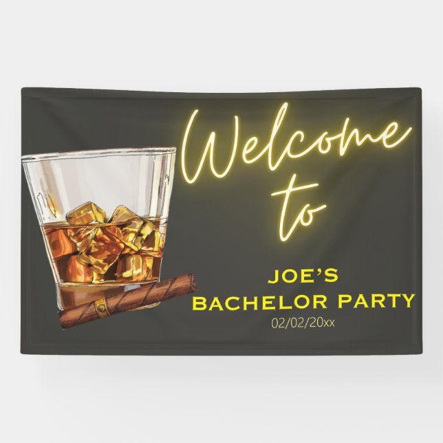 Funny bachelor party  banner (Horizontal)