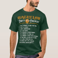 Funny Bachelor Party Checklist For Groom On Bachel