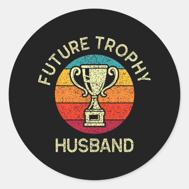 Funny Bachelor Party Future Husband Men's Groom Tr Classic Round Sticker (Front)
