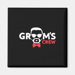 Funny Bachelor Party Grooms Crew Stag Wedding Part Magnet