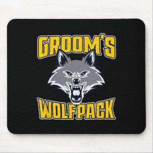 Funny Bachelor Party Groom's Wolfpack Wedding Part Mouse Mat