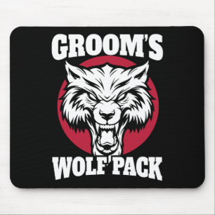 Funny Bachelor Party Groom's Wolfpack Wedding Part Mouse Mat