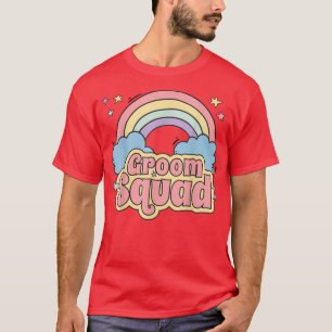 Funny Bachelor Party Group Set Groom Squad  T-Shirt