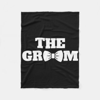 Funny Bachelor Party The Groom Wedding Party Men's Fleece Blanket