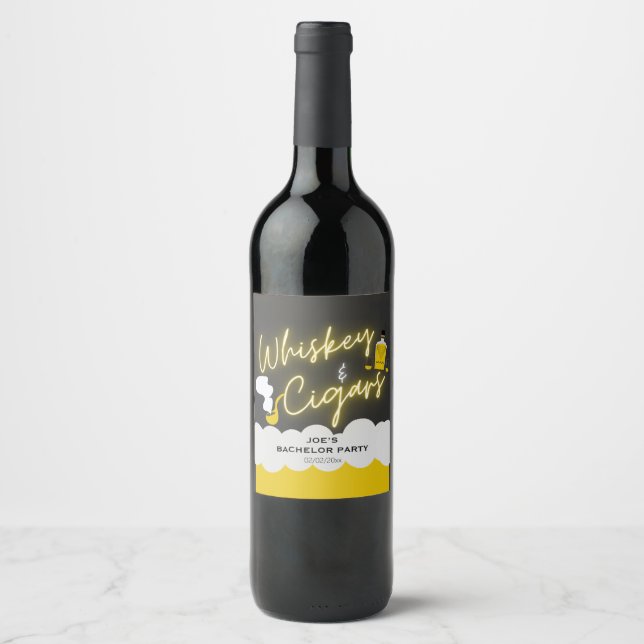 Funny bachelor party  wine label (Front)