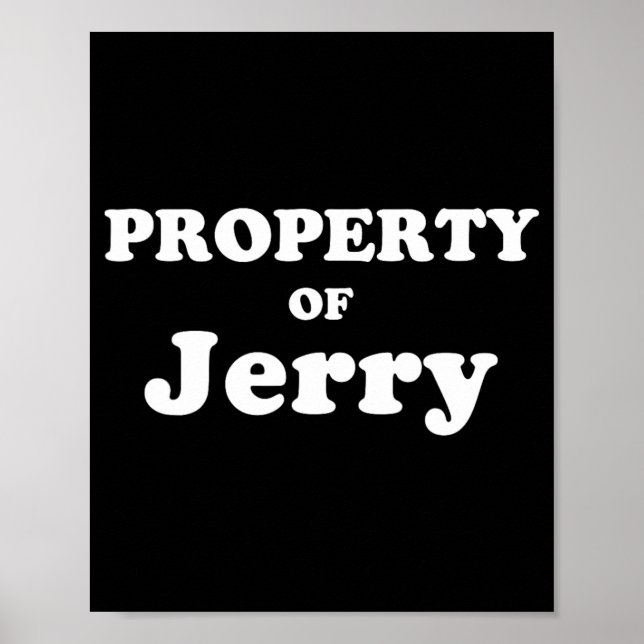 Funny Bachelorette Gifts For Bride Property Of Jer Poster (Front)