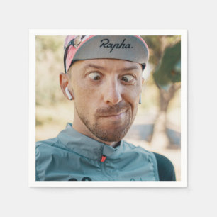 Funny Bachelorette Party Groom Face Napkins