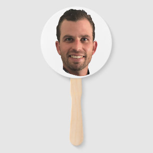 Funny Bachelorette Party Groom Picture Photo Hand Fan
