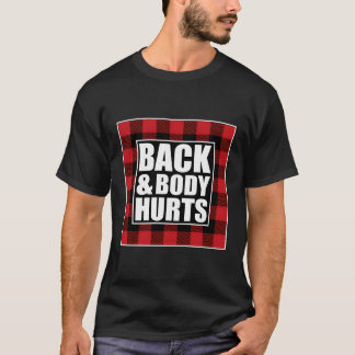 Funny Back Body Hurts Tee Quote Exercise Workout G