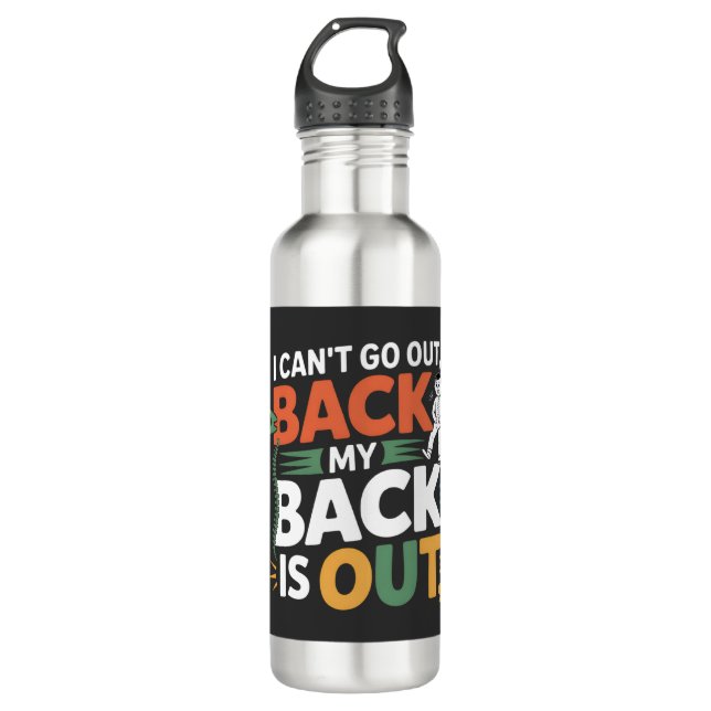 Funny Back Pain Chiropractic Quote 710 Ml Water Bottle (Front)