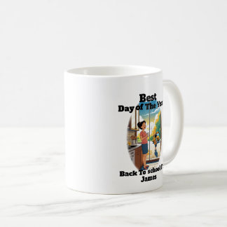 Funny Back to School Custom Name Mum Coffee Mug