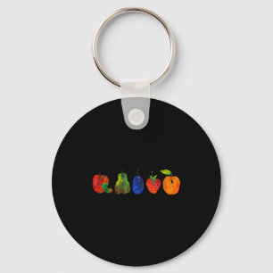 Funny Back To School Cute Hungry Lover Fruits Teac Key Ring