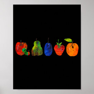 Funny Back To School Cute Hungry Lover Fruits Teac Poster