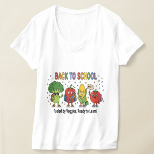Funny Back to School Cute Vegetable Characters T-Shirt