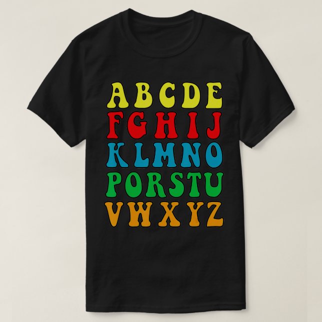 Funny Back To School Hi Alphabet Pre K kindergarte T-Shirt (Design Front)